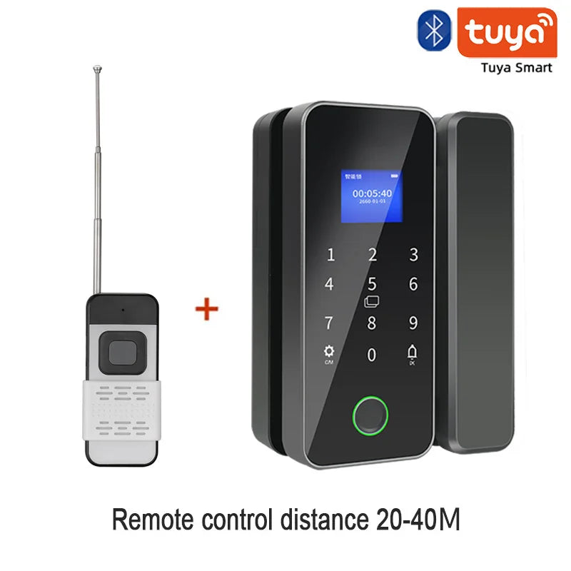 🔐 Fechadura Digital Inteligente para Porta de Vidro – Tuya Bluetooth