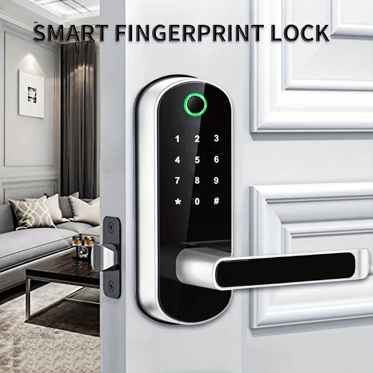🔐 Fechadura Digital Inteligente com WiFi e Impressão Digital Segurança sem chave – controlo total via App!