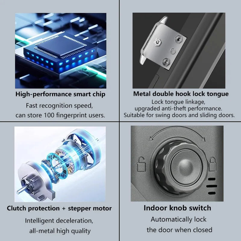 🔐 Fechadura Digital Inteligente para Porta de Vidro – Tuya Bluetooth