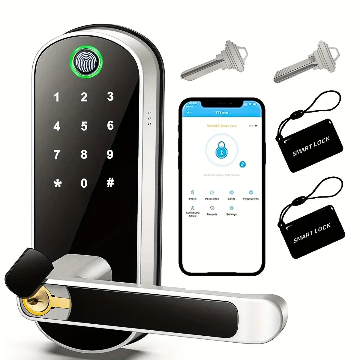 🔐 Fechadura Digital Inteligente com WiFi e Impressão Digital Segurança sem chave – controlo total via App!