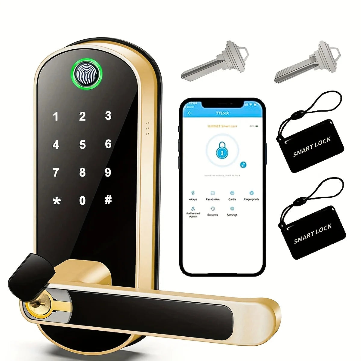🔐 Fechadura Digital Inteligente com WiFi e Impressão Digital Segurança sem chave – controlo total via App!