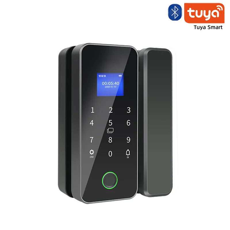 🔐 Fechadura Digital Inteligente para Porta de Vidro – Tuya Bluetooth