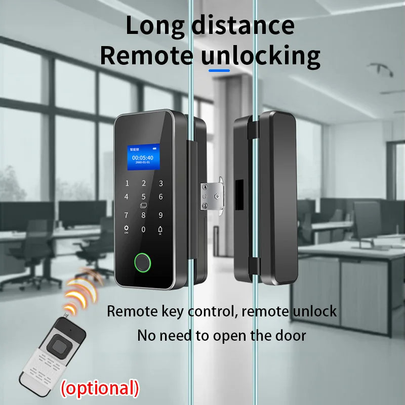 🔐 Fechadura Digital Inteligente para Porta de Vidro – Tuya Bluetooth