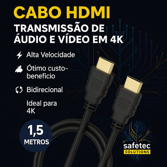 Cabo HDMI Alta Definição – 4K / Áudio e Vídeo